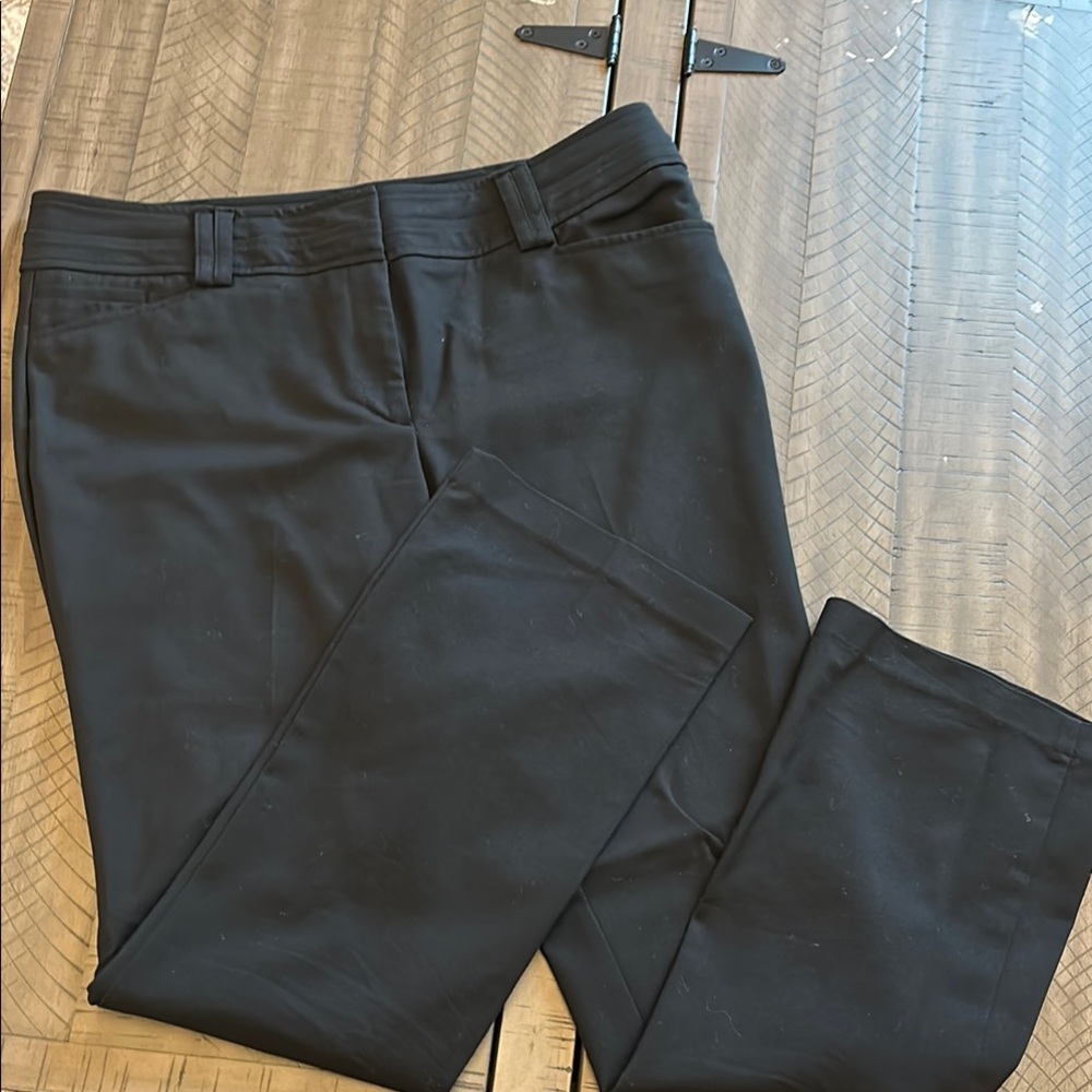 New York & Co 7th Avenue Black Flare Leg Dress Pants Trousers - Picture 1 of 9